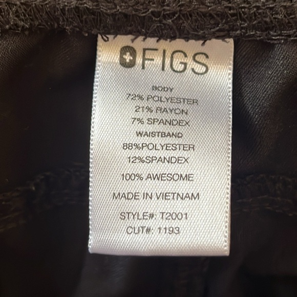 FIGS Men’s Pant, Technical Collection, 7 Pocket, Black, Size Medium - Picture 5 of 11